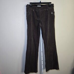 Badgley Mischka Trousers Wide Leg Dress Pants Brown Career Womens‎ sz XL